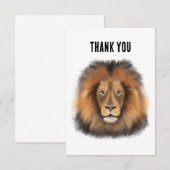 leeuw waterverf Leo koning safari dier oerwoud kat Bedankkaart (Voorkant / Achterkant)