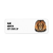 leeuw waterverf Leo koning safari dier oerwoud kat Etiket (Voorkant)