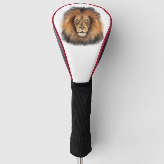 leeuw waterverf Leo koning safari dier oerwoud kat Golfheadcover (Voorkant)