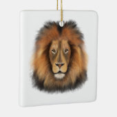 leeuw waterverf Leo koning safari dier oerwoud kat Keramisch Ornament (Rechts)