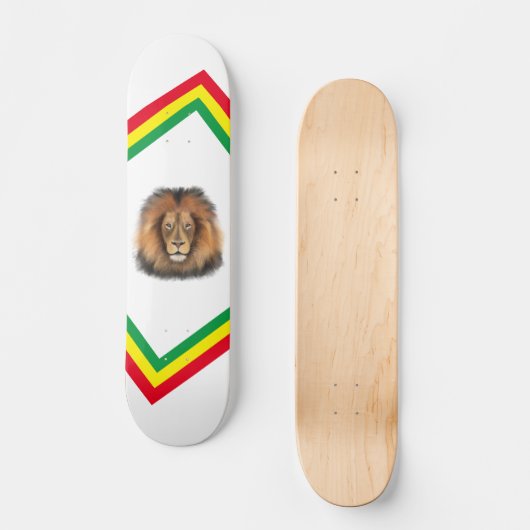 leeuw waterverf Leo koning safari dier oerwoud kat Persoonlijk Skateboard (Voorkant)