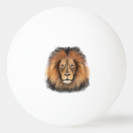 leeuw waterverf Leo koning safari dier oerwoud kat Pingpongbal (Voorkant)