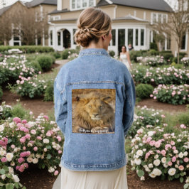 Leeuw Wees Dapper & Moedig Denim Blauwe Jean Jas Jacket