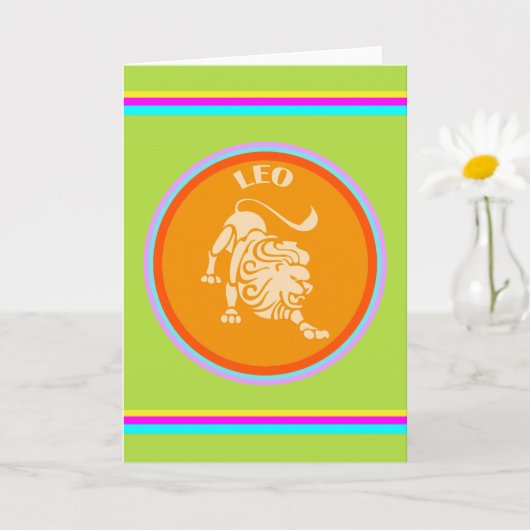 Leeuw Wenskaart Kaart (Kleine Plant)