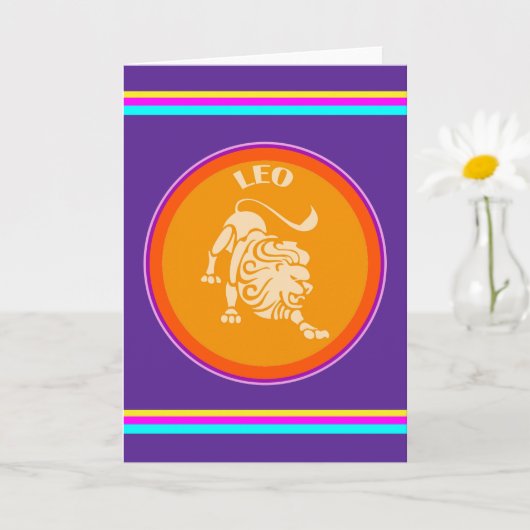 Leeuw Wenskaart Kaart (Kleine Plant)