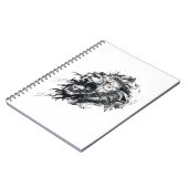 Leeuw Wild Animal Natuur Illustratie Art Tattoo Notitieboek (Linkerzijde)