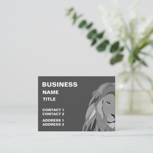Leeuw Wilde Dierlijke Leeuw Visitekaartje (Staand voorkant)