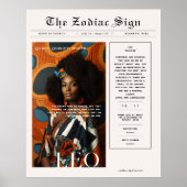 Leeuw | Zodiac Astrology Fotokrant Poster (Voorkant)