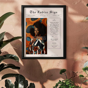 Leeuw   Zodiac Astrology Fotokrant Poster