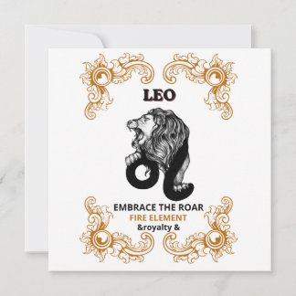 Leeuw Zodiac Koninklijkheid | Omarm de Brul Vuur E Kaart