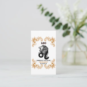 Leeuw Zodiac Koninklijkheid Omarm de Brul Vuur E Visitekaartje