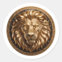 Leeuw Zodiac Leeuw Ronde Sticker
