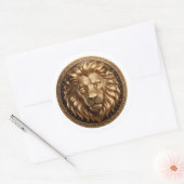 Leeuw Zodiac Leeuw Ronde Sticker (Envelop)