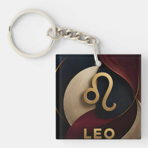 Leeuw Zodiac Luxe Hemellich Astrologie Cadeau Sleutelhanger