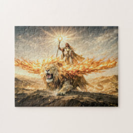 Leeuw Zodiac met Krijger die op een Vuurvleugelige Legpuzzel