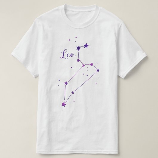 Leeuw Zodiac Sterrenbeeld T-shirt (Design voorkant)