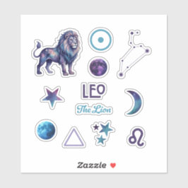 Leeuw Zodiac Sticker Collectie