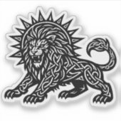 Leeuw Zodiac Sun‑Mane Leeuw | BurnsInHell Sticker (Voorkant)
