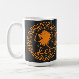 Leeuw Zodiac Symbool met Vet Kop van Gouden Leeuw