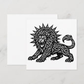 Leeuw Zodiac Zon-Mane Lion | BurnsInHell Kaart (Voorkant / Achterkant)