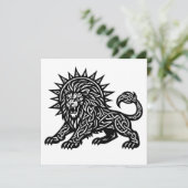 Leeuw Zodiac Zon-Mane Lion | BurnsInHell Kaart (Staand voorkant)