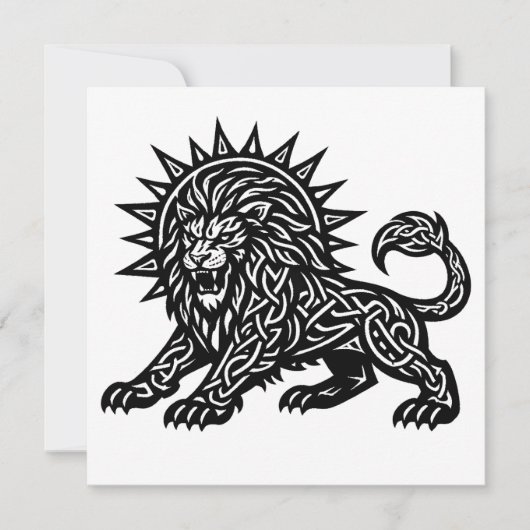 Leeuw Zodiac Zon-Mane Lion | BurnsInHell Kaart (Voorkant)