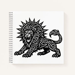 Leeuw Zodiac Zon-Mane Lion BurnsInHell Notitieboek