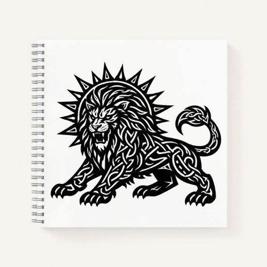 Leeuw Zodiac Zon-Mane Lion | BurnsInHell Notitieboek (Voorkant)