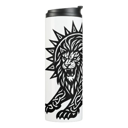 Leeuw Zodiac Zon-Mane Lion | BurnsInHell Thermosbeker (Gedraaid links)