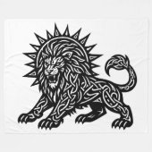 Leeuw Zodiac Zon-Manen Leeuw | BurnsInHell Fleece Deken (Voorkant (Horizontaal))