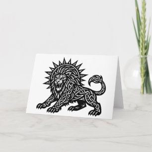 Leeuw Zodiac Zon-Manen Leeuw BurnsInHell Kaart