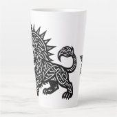 Leeuw Zodiac Zon-Manen Leeuw | BurnsInHell Latte Mok (Voorkant)