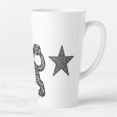 Leeuw Zodiac Zon-Manen Leeuw | BurnsInHell Latte Mok (Rechts)