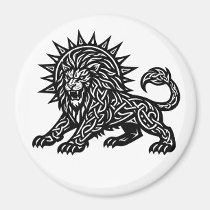 Leeuw Zodiac Zon-Manen Leeuw   BurnsInHell Magneet