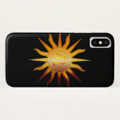 Leeuw Zon Sterrenbeeld Geboortemaand Rood & Goud Case-Mate iPhone Case (Achterkant (horizontaal))