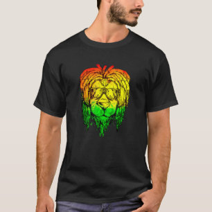 Leeuw Zonnebril Rastafari Dreadlock Reggaeton Ras T-shirt