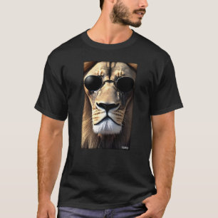 Leeuw Zonnebril Roofdier Wilde Dier Leeuwenkop T-shirt