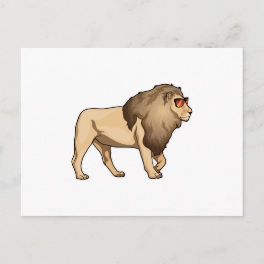 Leeuw Zonnebrillen Briefkaart (Voorkant)