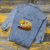 Leeuw Zwart Geel Mandal Zon Denim Jacket