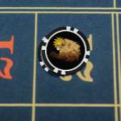 Leeuw Zwart Geel Mandala Zon Poker Chips