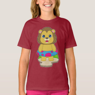 Leeuw Zwemmen Reddingsboei T-shirt