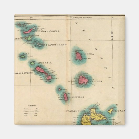 Leeuward Islands Magneet (Voorkant)