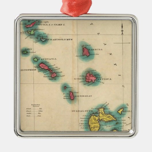 Leeuward Islands Metalen Ornament (Voorkant)