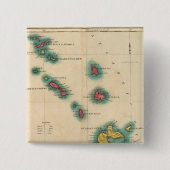 Leeuward Islands Vierkante Button 5,1 Cm (Voorkant)