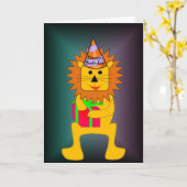 Leeuwdagkaart voor kinderen kaart (Gele Bloem)