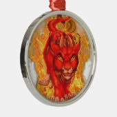 Leeuwdraak Metalen Ornament (Rechts)