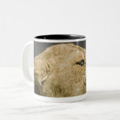 Leeuwen 2 tweekleurige koffiemok (Voorkant links)