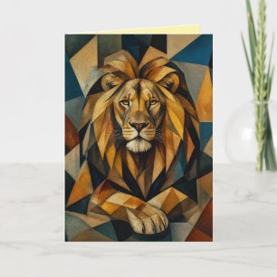 Leeuwen abstracte wenskaart feestdagen kaart