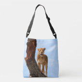 Leeuwen. Afrika Serengeti Crossbody Tas (Achterkant)