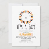 Leeuwen Baby Shower Uitnodiging (Voorkant)